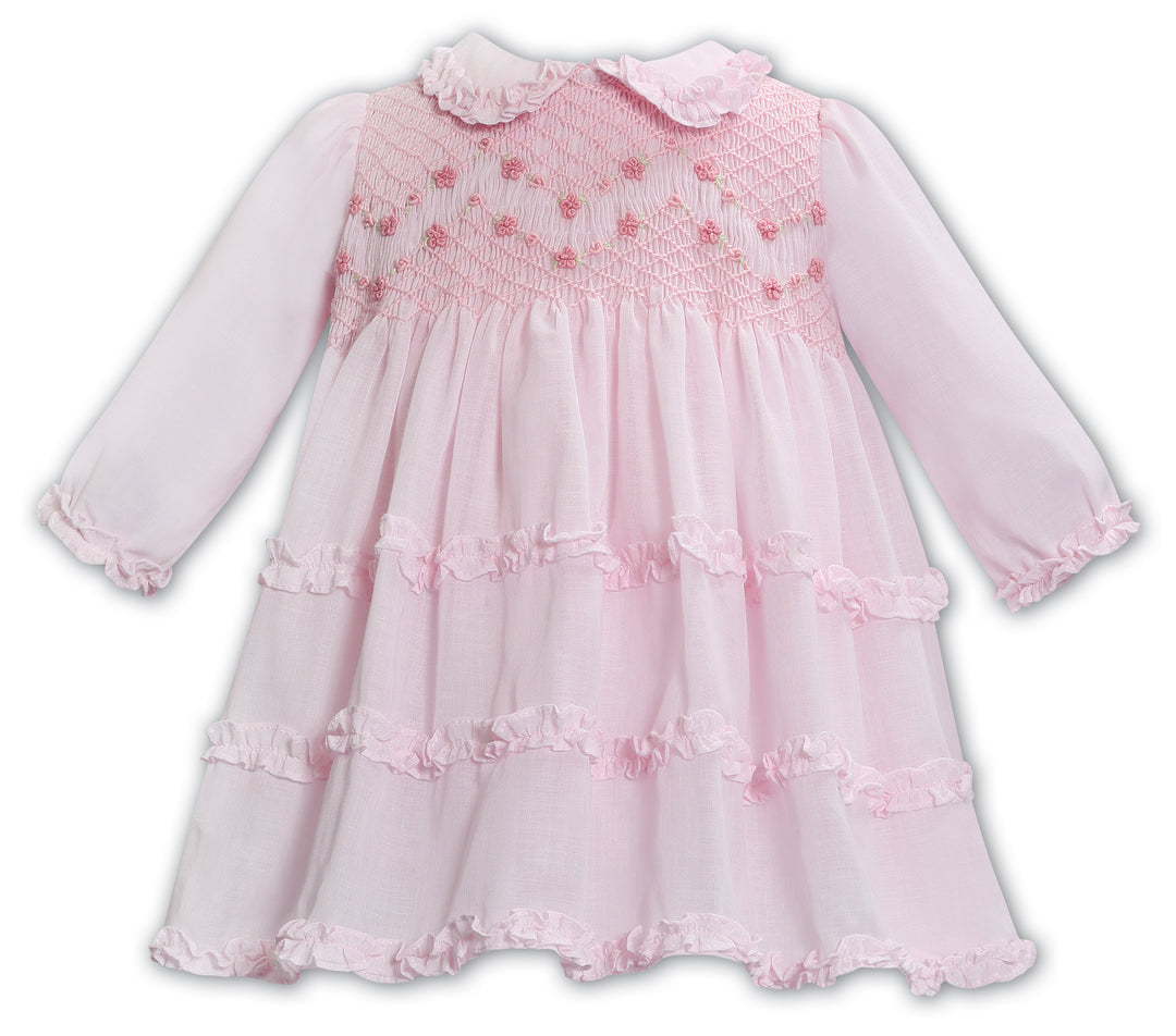 Sarah Louise Pink Hand Smocked Dress - 013369