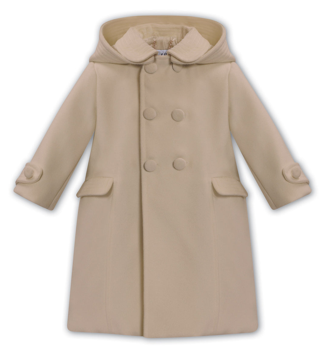 Sarah Louise Camel / Beige Traditional Style Double Breasted Coat - 013535