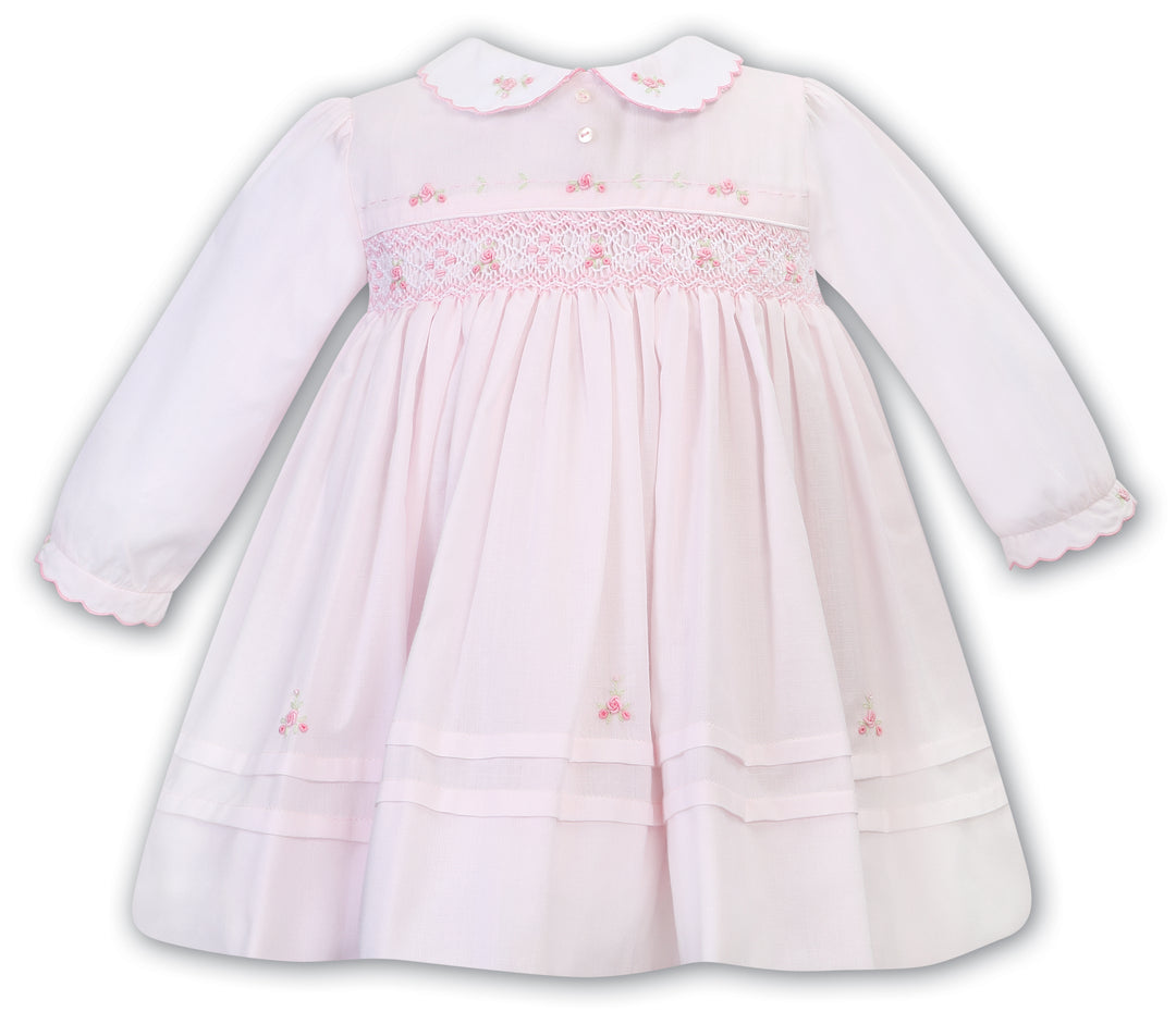 Sarah Louise Pink Hand Smocked Dress - 013699