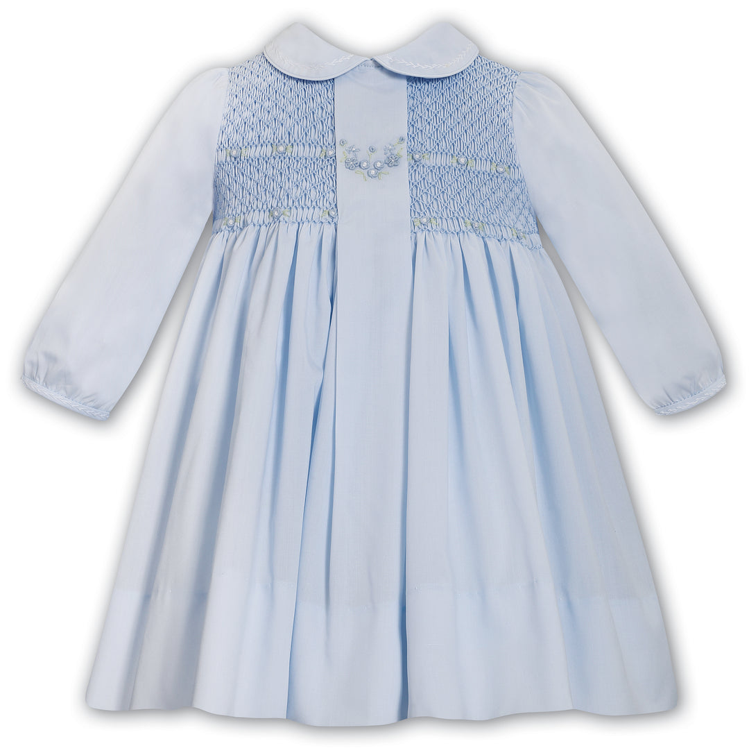 Sarah Louise Blue Hand Smocked Dress - 013744L
