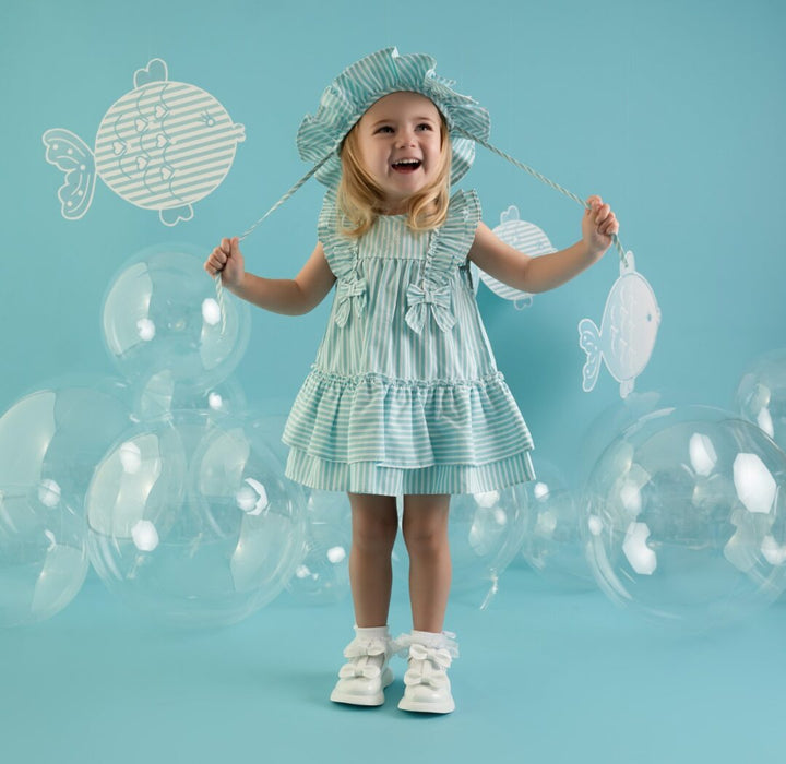 Little A "KANDY" Stripe Seersucker Sunhat- LA24213