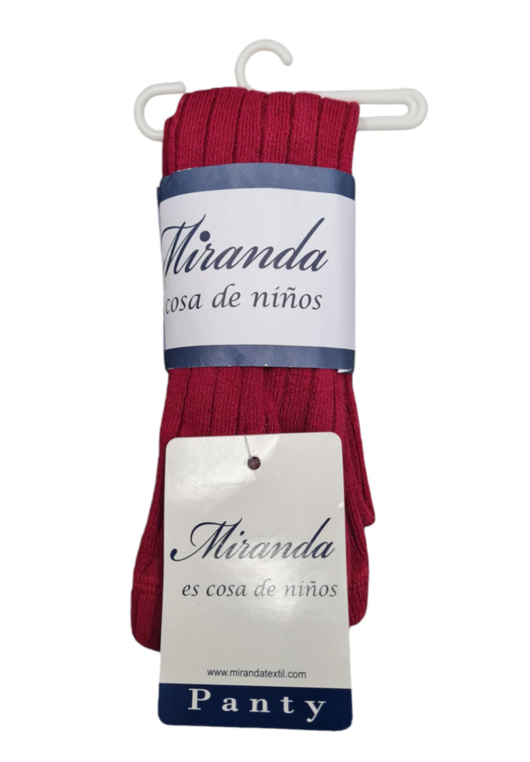 Miranda Thick Ribbed Dark Red Tights
