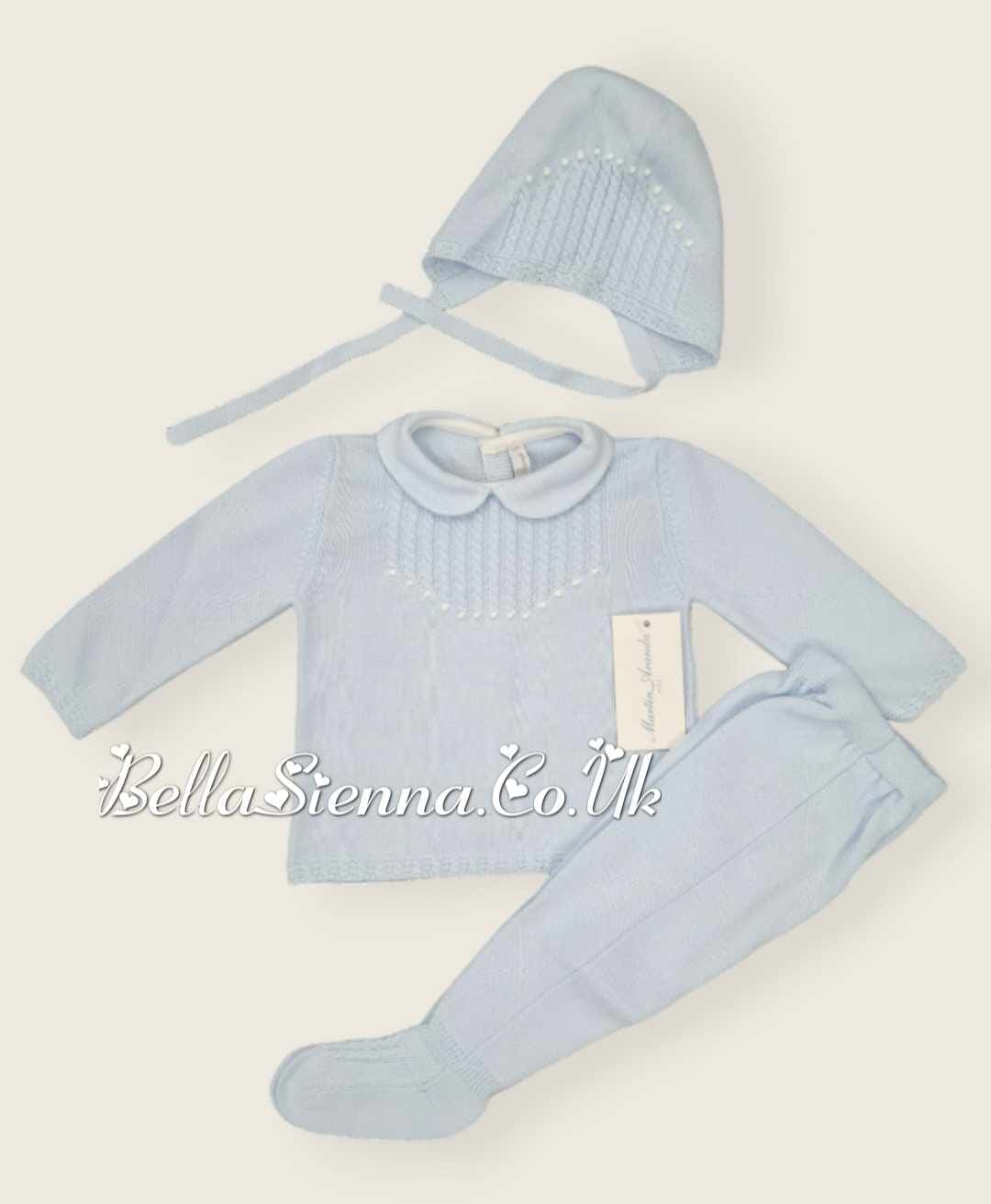 Martin Aranda Blue Knitted Set For Newborn Outfit - - 004-10004