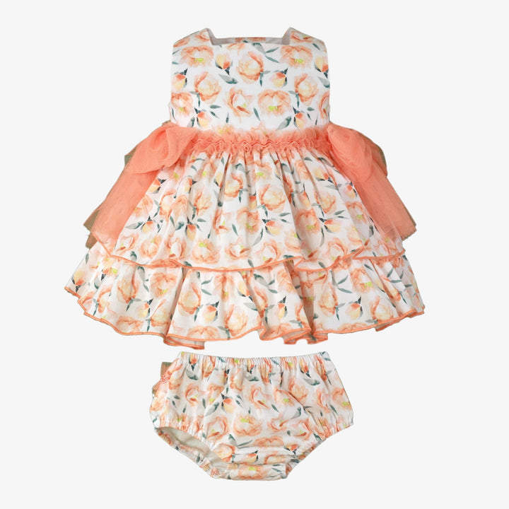Miranda Baby Girls White & Peach Dress & Pants Set - 129 VB