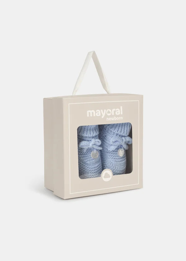 Mayoral Newborn tricot booties Better Cotton 9696 Blue
