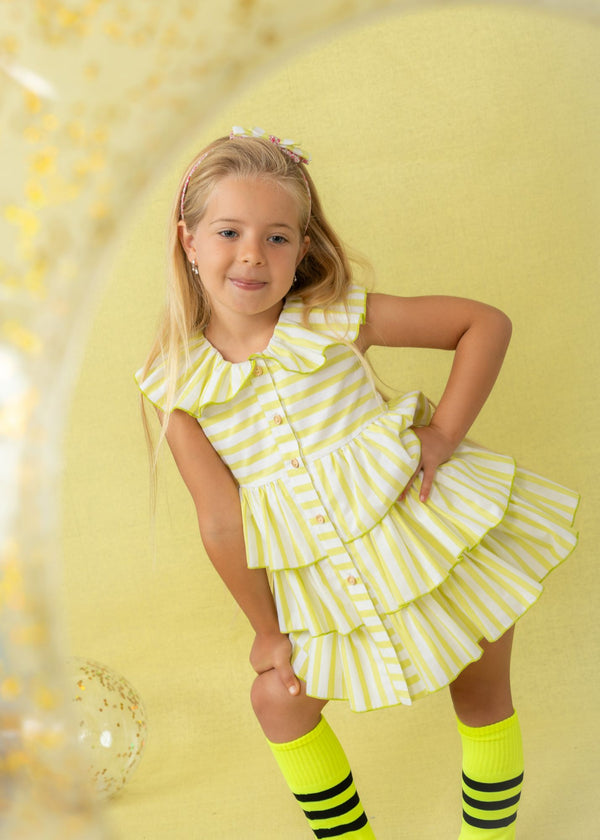 Cuka Tiered Stripe Dress - 84112