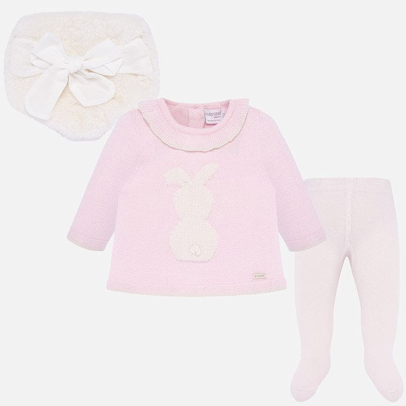 Mayoral Baby Girls Bunny Jam Pant Set With Tights 2201