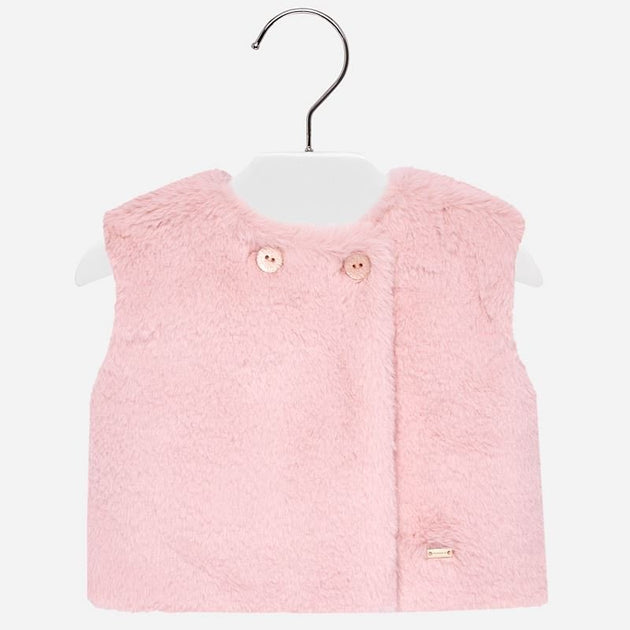 Mayoral Pink Soft Fur Gillet - 2462