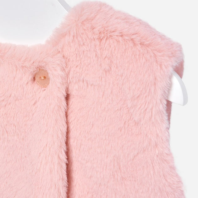 Mayoral Pink Soft Fur Gillet - 2462