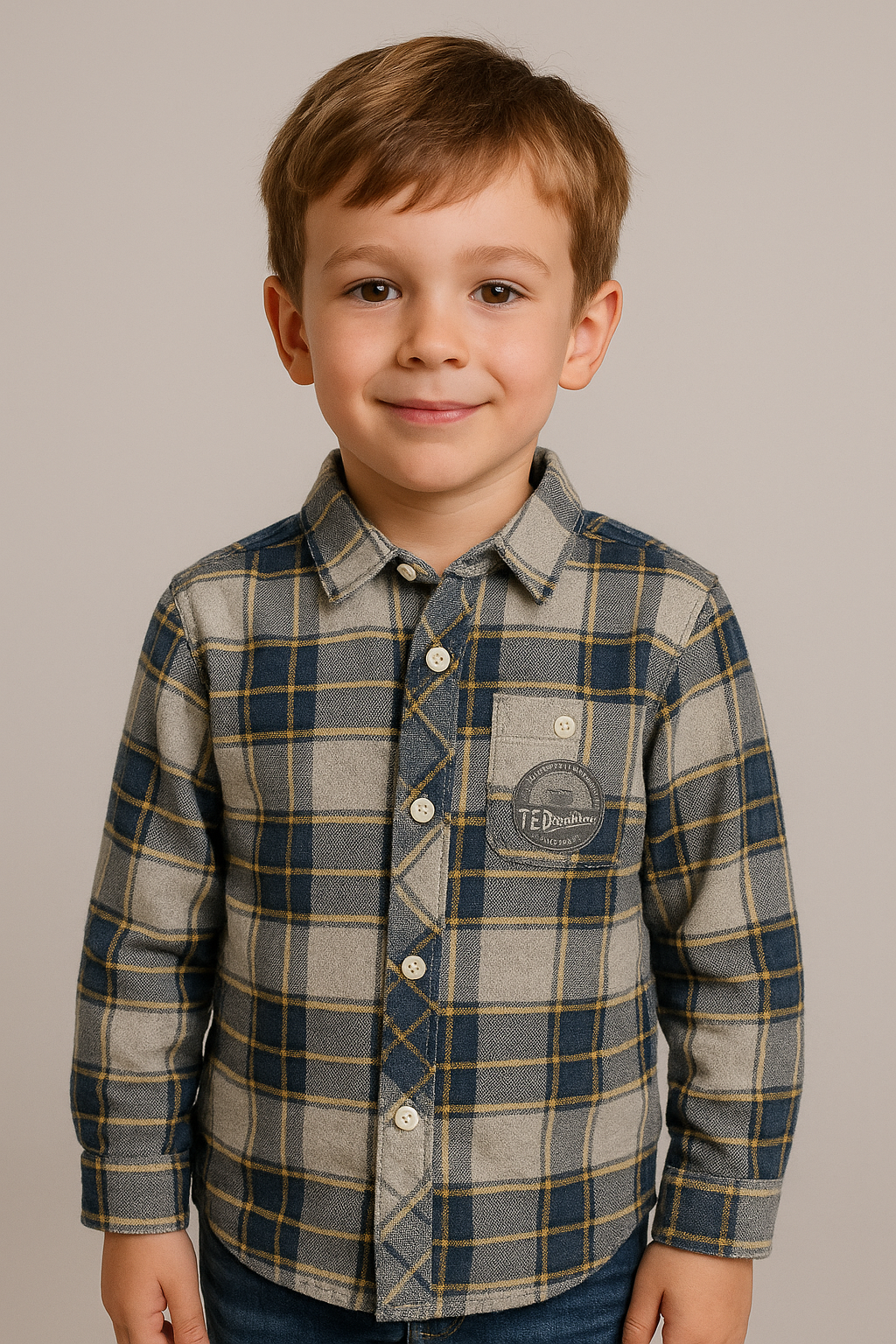 Losan long sleeve check shirt boy