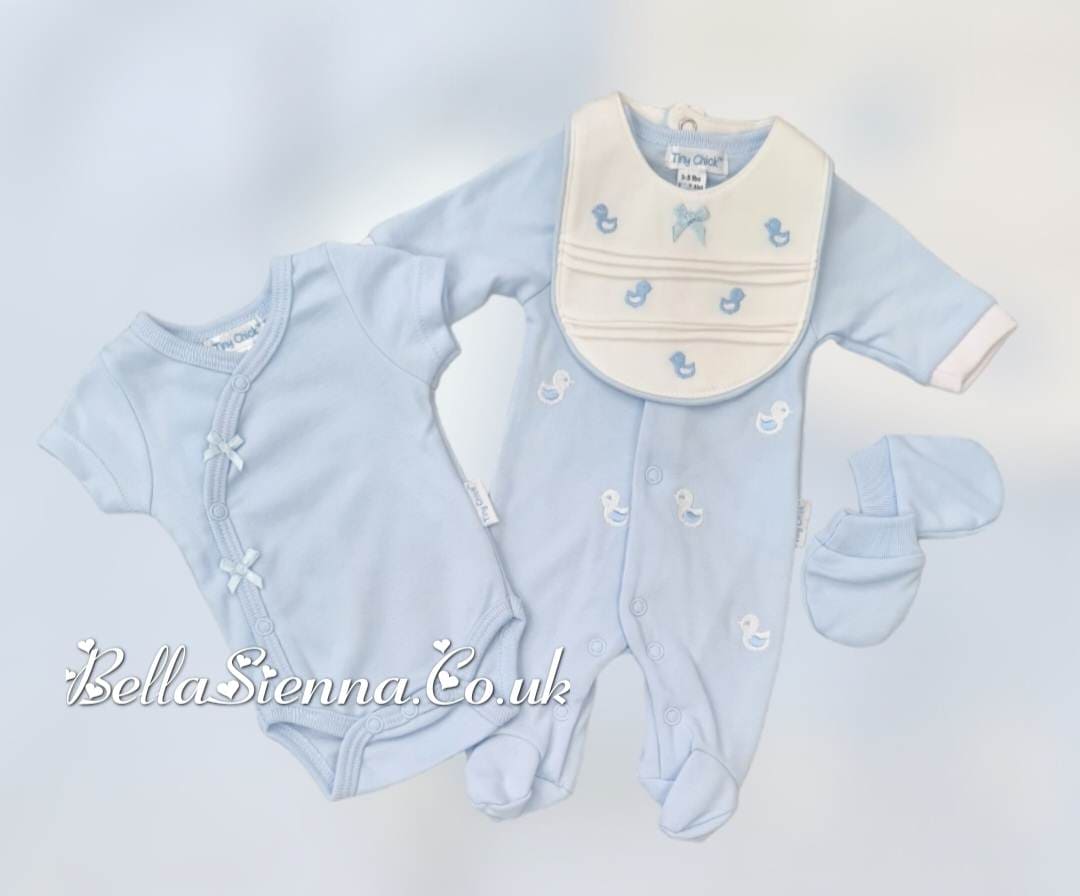 Premature Baby Boys Blue Four Piece Set - 20-473