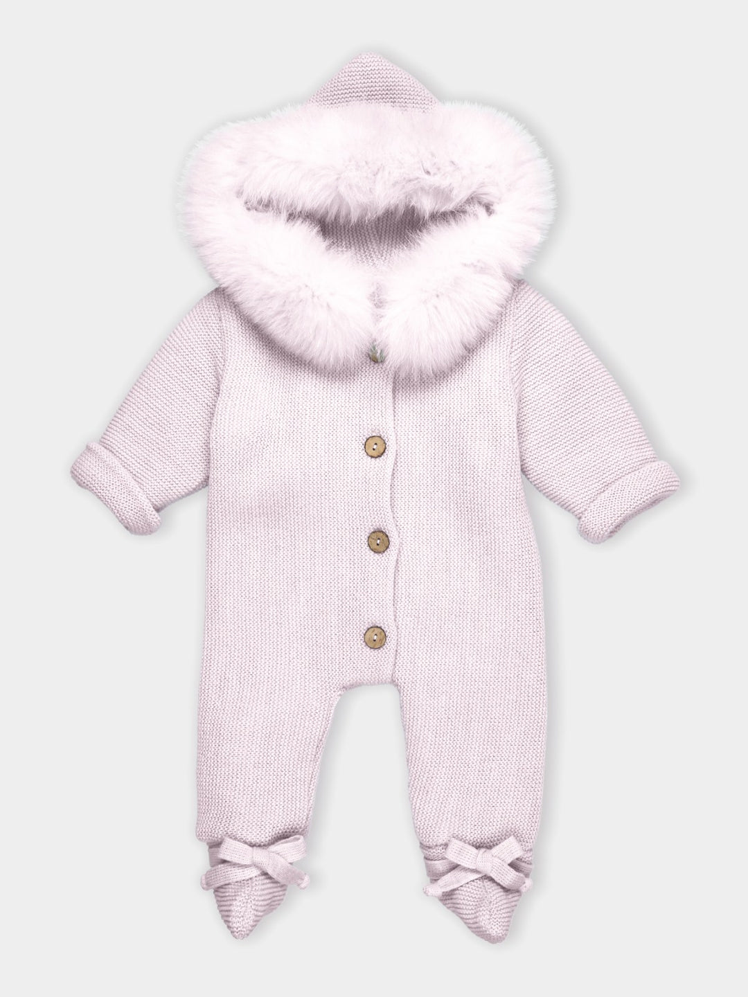 Mac ilusion Pink All-In-One Snowsuit With Faux Fur Hood BUZ023