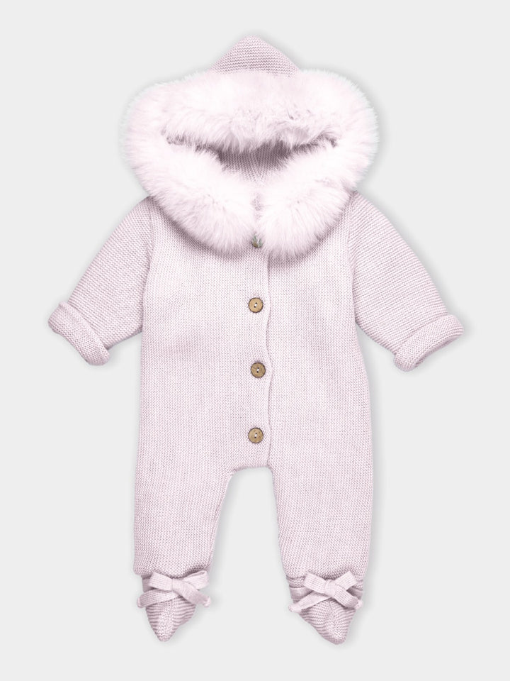 Mac ilusion Pink All-In-One Snowsuit With Faux Fur Hood BUZ023