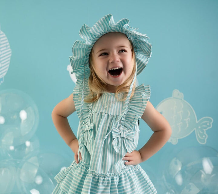 Little A "KOURTNEY" Stripe SeersuckerDress - LA24208