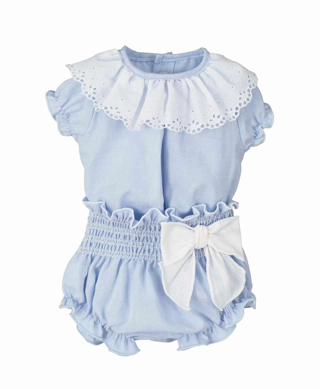 Calamaro Excellent Girls Baby Blue Top & Jam Pants Set - 17971