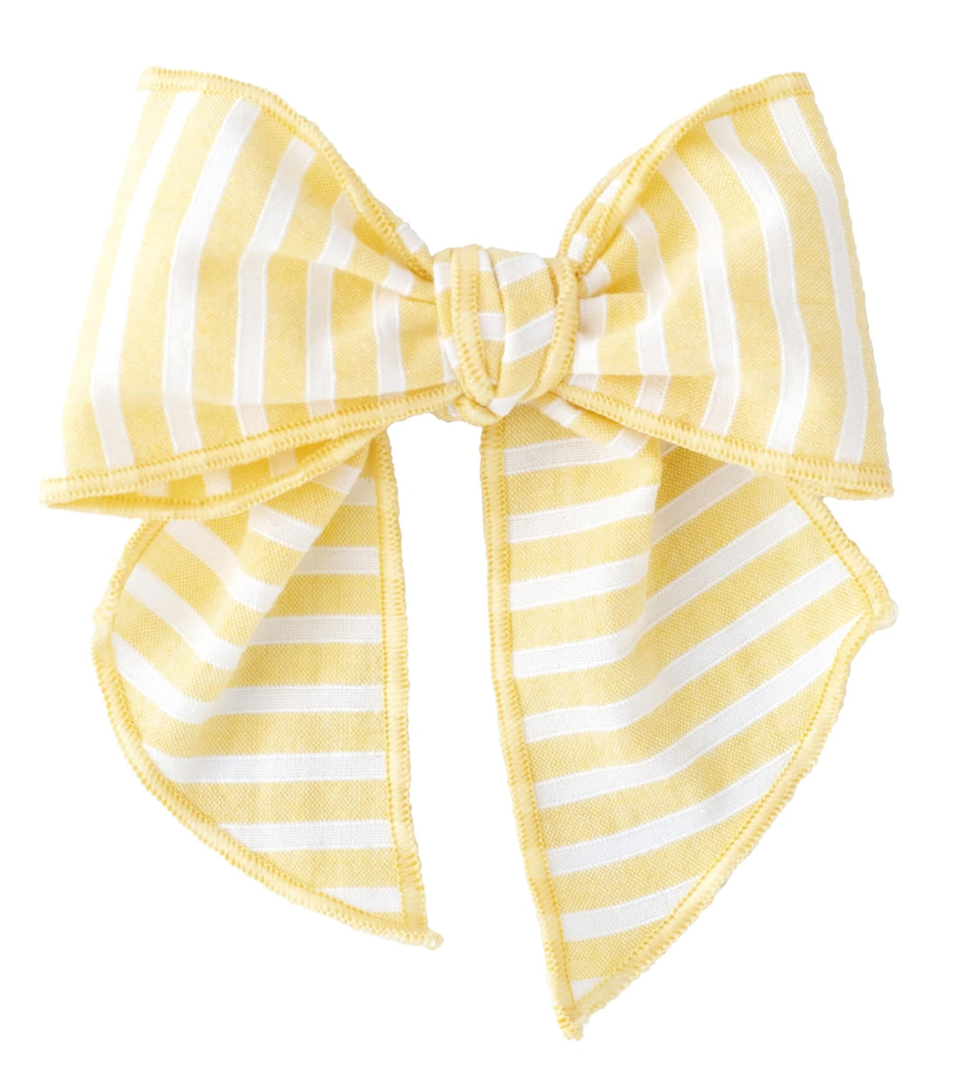 Calamaro Baby Girls Lemon Stripe Hair Bow - 77081