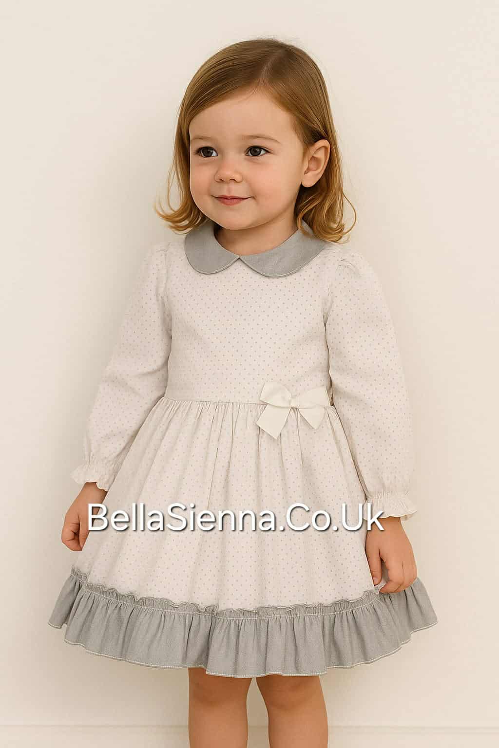 Eva Class *Girls Winter Pink/ Grey Spot Dress