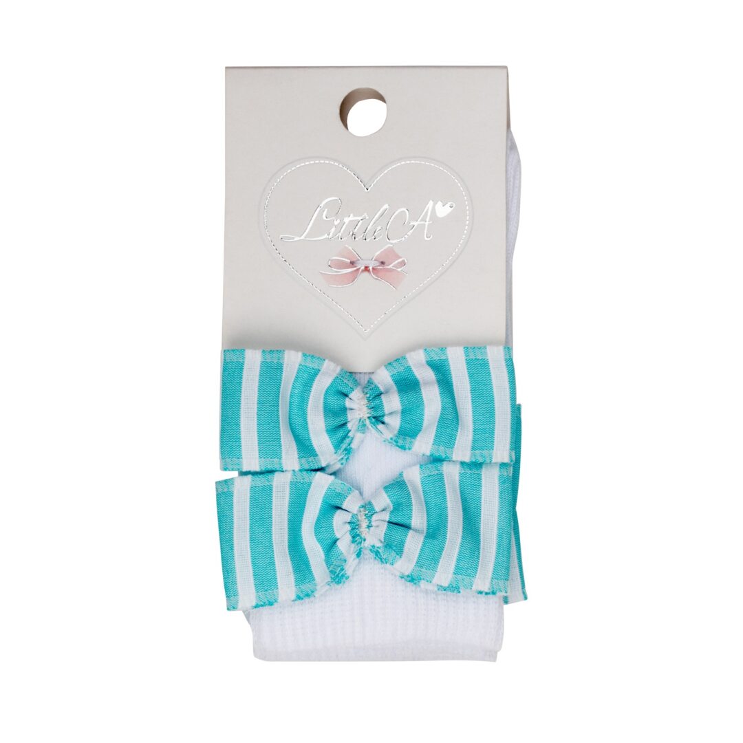 Little A "KARLY" Stripe Frill Knee High Socks - LA24210