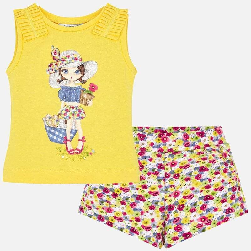 Mayoral Girls Floral Short Set 3222