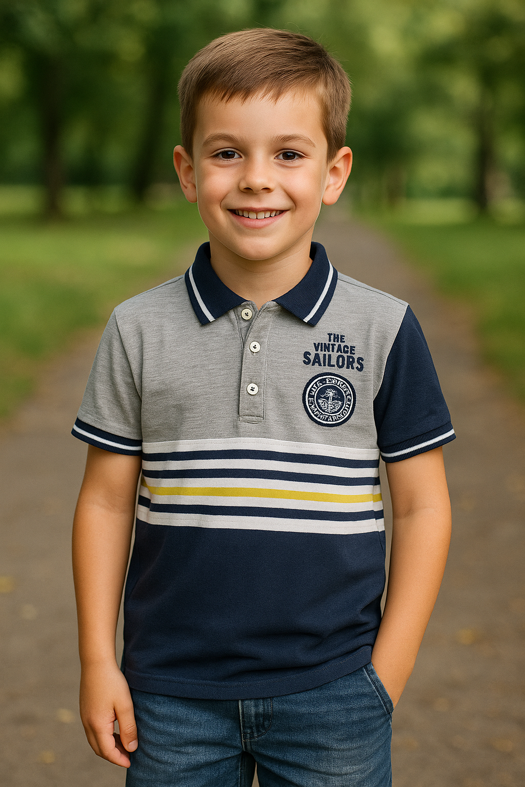 Losan Boys Short-Sleeved Polo Top
