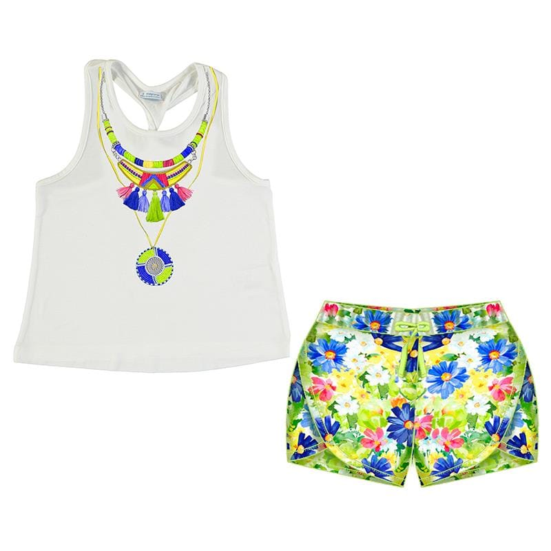 Mayoral Older Girls Floral Short Set 6262