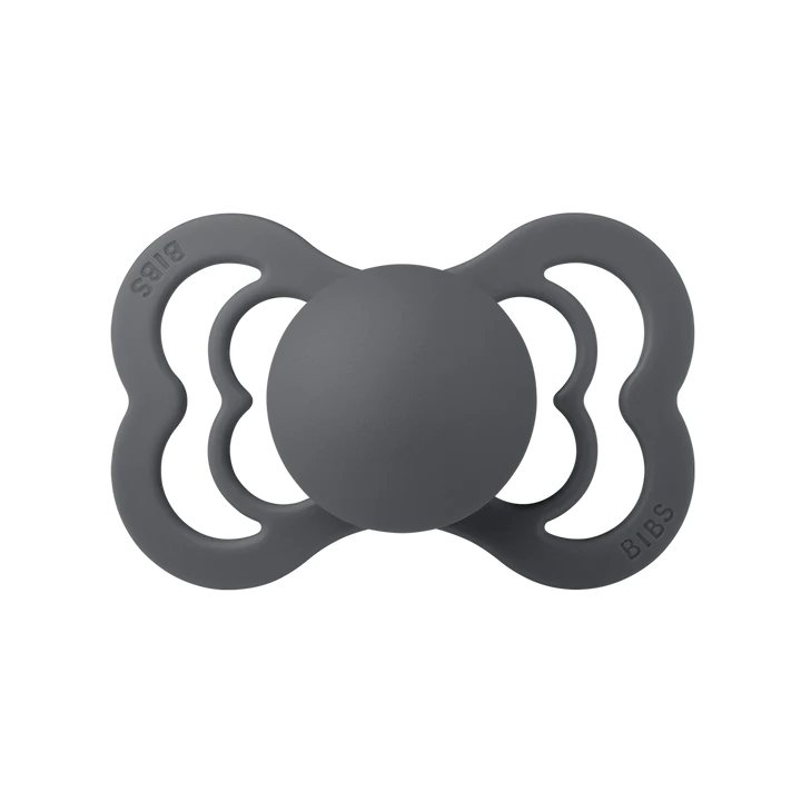 Bibs Supreme Collection Pack Of Two Dummies - Baby Blue & Charcoal Grey