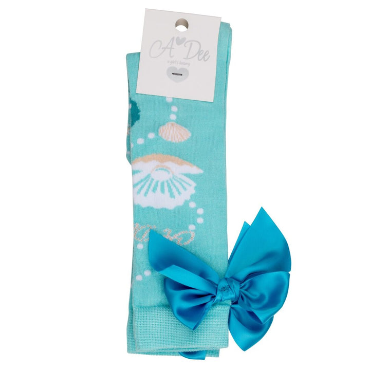 A Dee "OCEANA" Pearl Print Knee High Socks- S244920