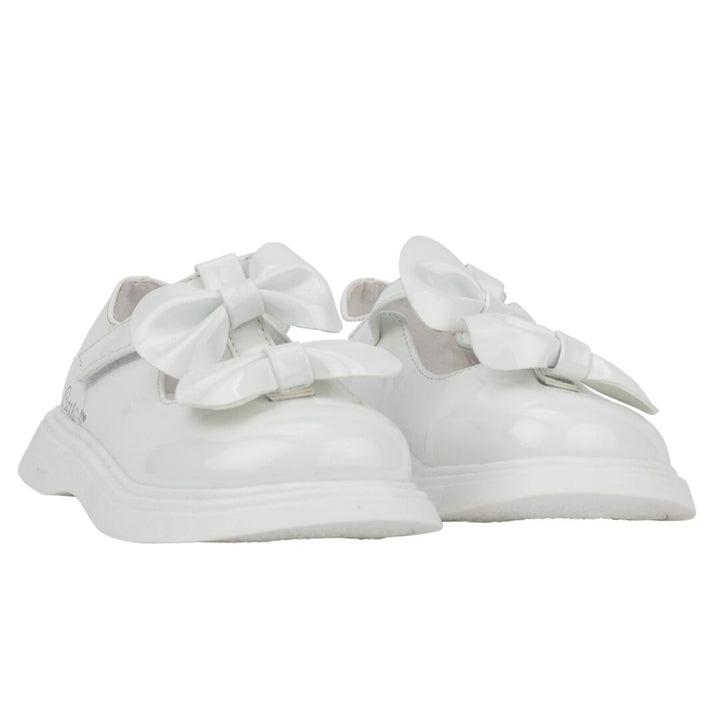 Little A "BEAU" White Double Bow Shoe - LA24501