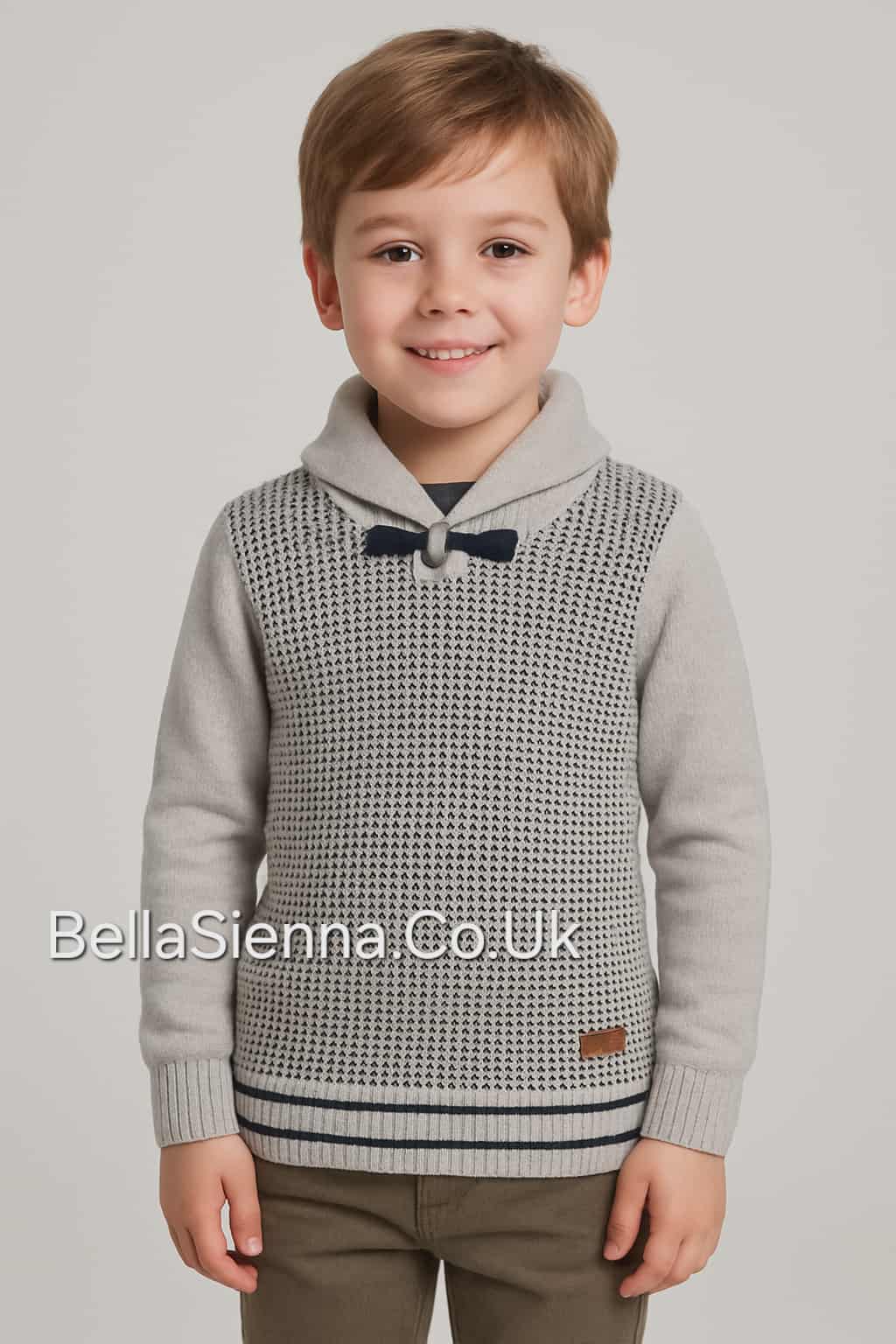 Losan Chic - Boys Grey Knitted Jumper 5790
