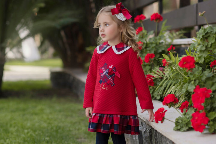 Miranda AW23 Red Dress With Scottish Terrier - 260 V