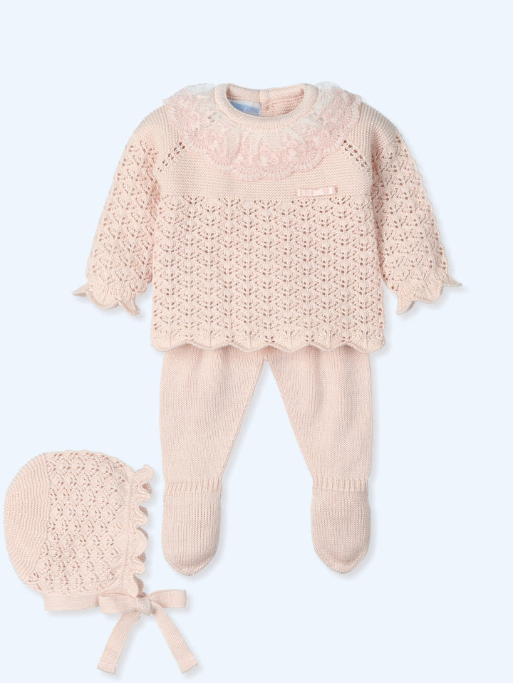 Mac ilusion Baby Girls Three Piece Set - Nude Pink - 9614G