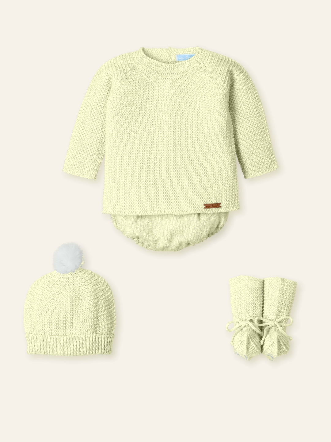 Mac ilusion Unisex Lemon Four Piece Knitted Set - 9824 - Amarillo