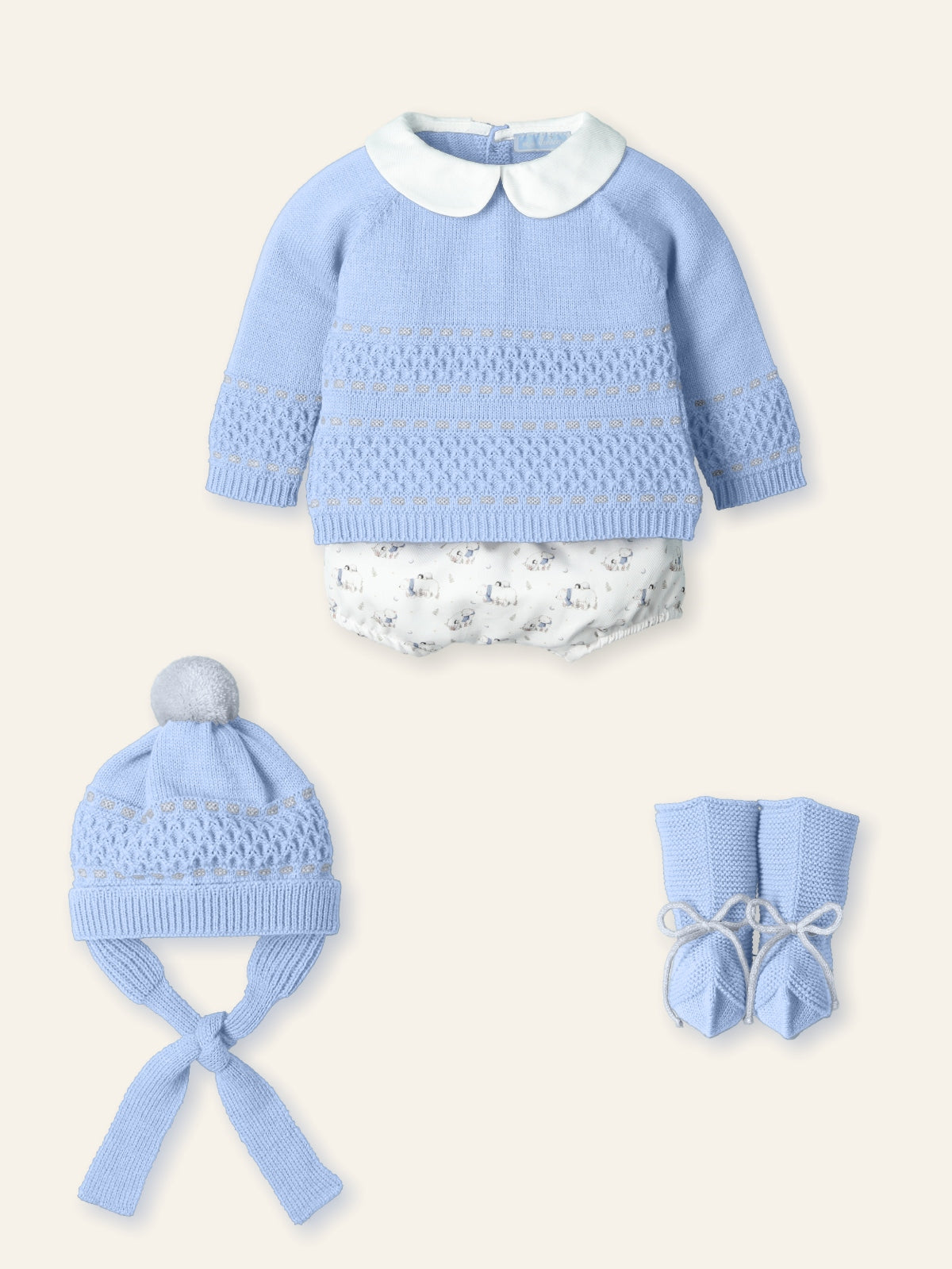 Mac Ilusion Unisex Blue Knitted 2 Piece Set main image 0