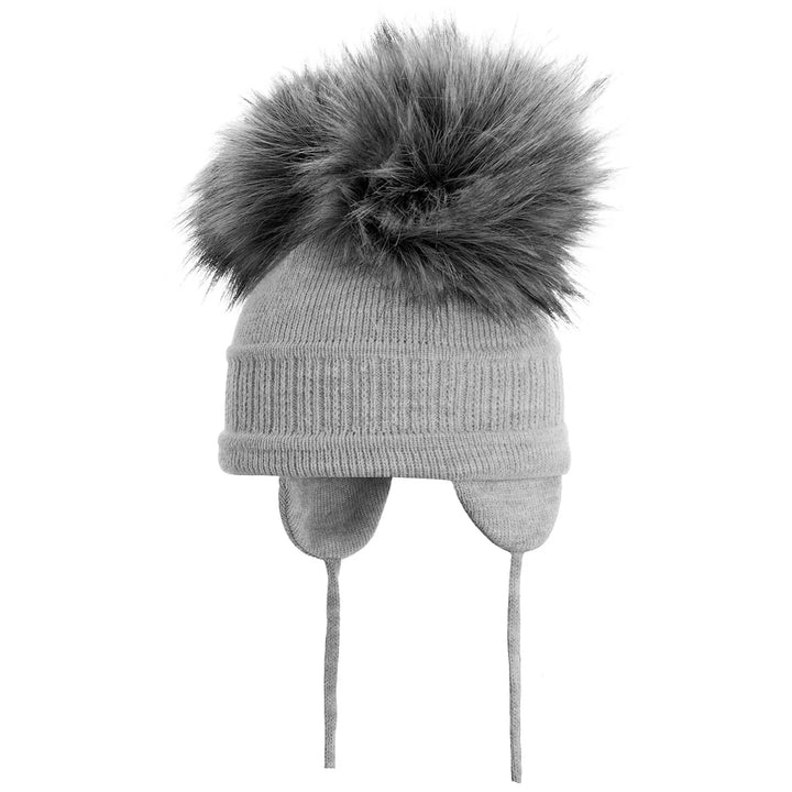 Sätila "TINDRA" Grey Double Pom Pom Hat
