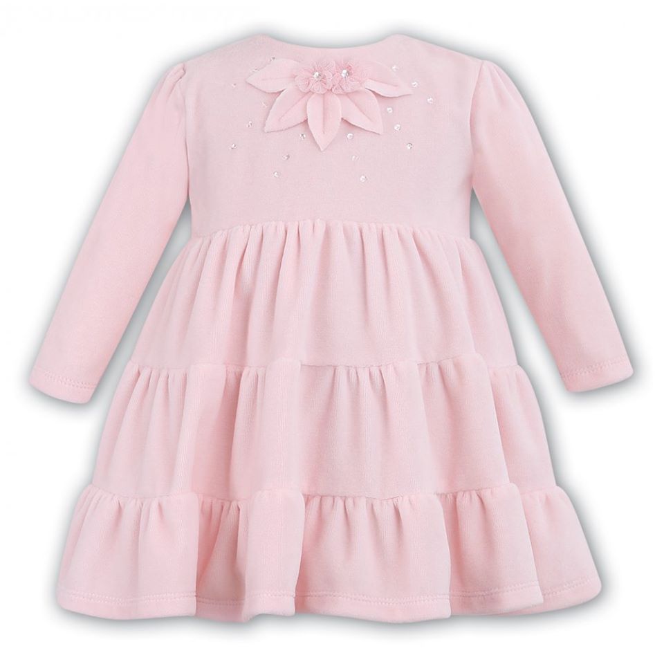Dani By Sarah Louise Pink Velour Dress D4715