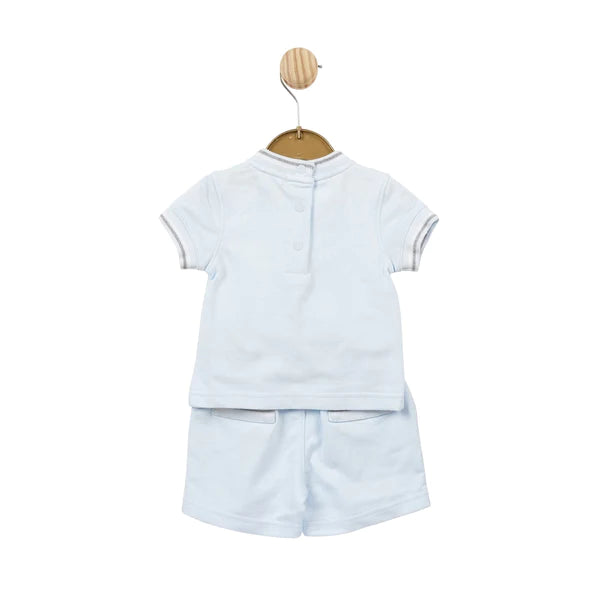 Mintini Baby Pale Blue Top & Shorts Set - MB5840