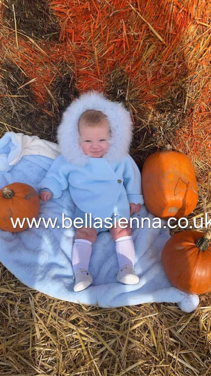 Mac Ilusion knitted coat with detachable faux fur trim 9094