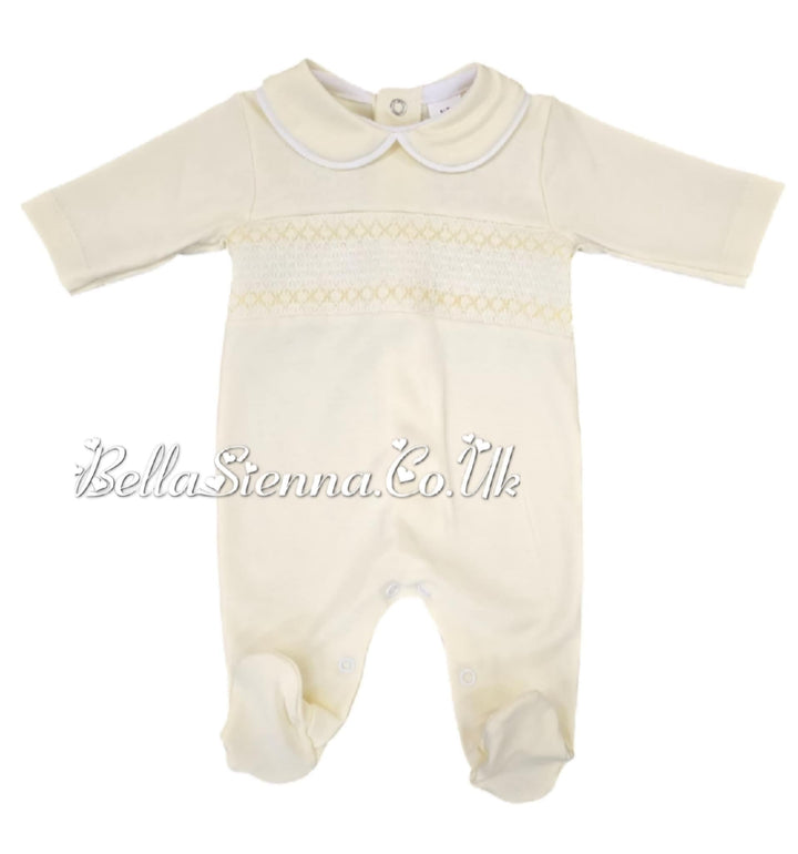 Unisex Lemon Smocked All In One Babygrow - SG68