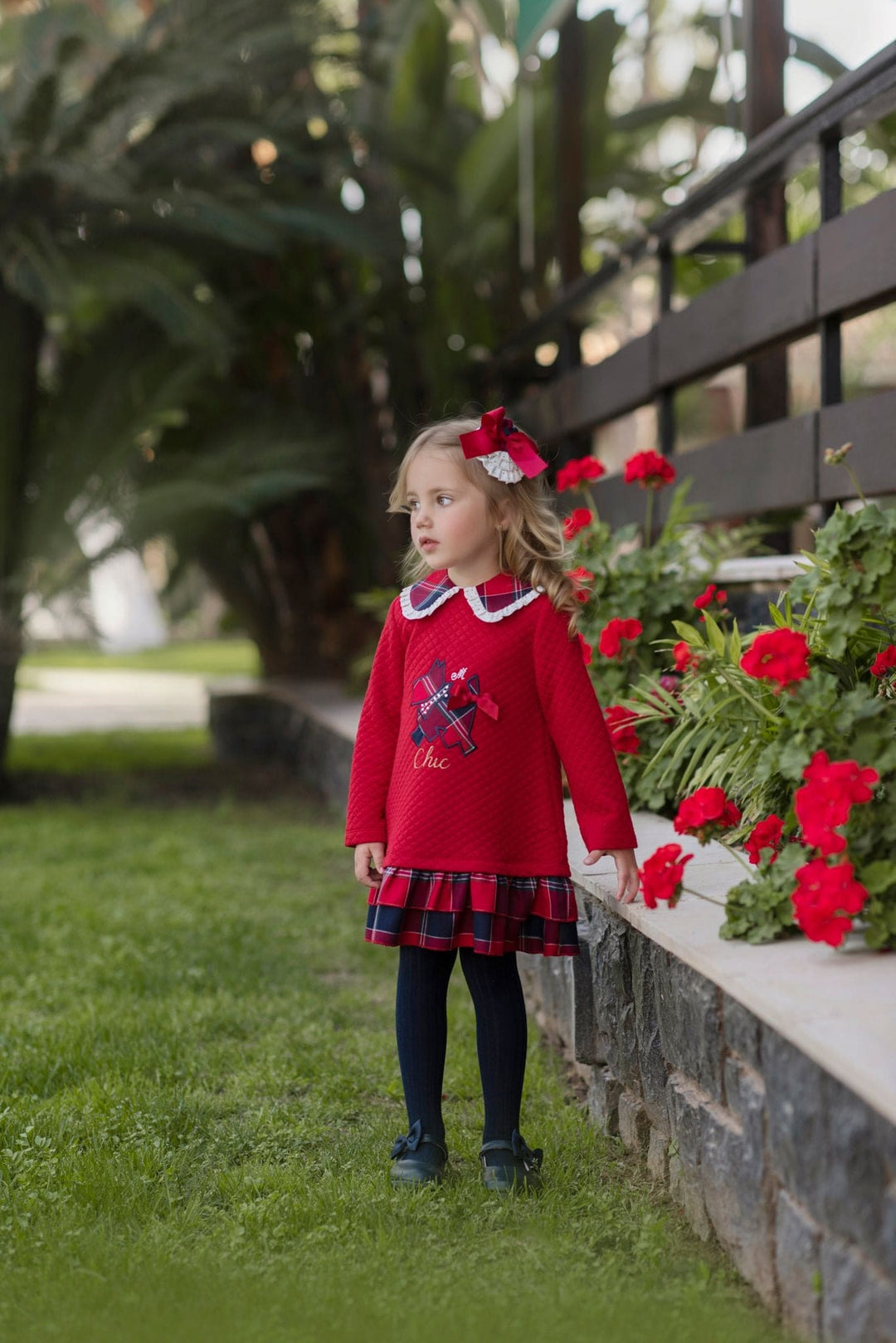 Miranda AW23 Red Dress With Scottish Terrier - 260 V