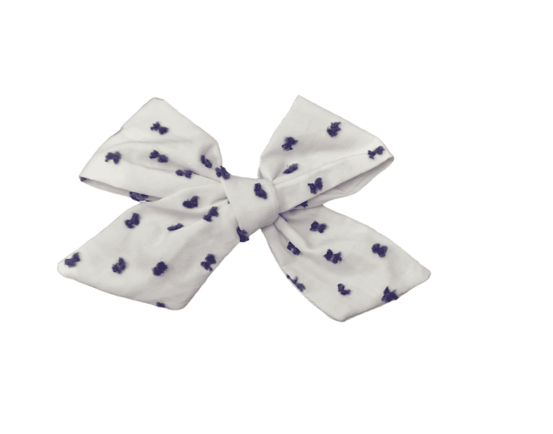 Basmarti White & Navy Hair Clip