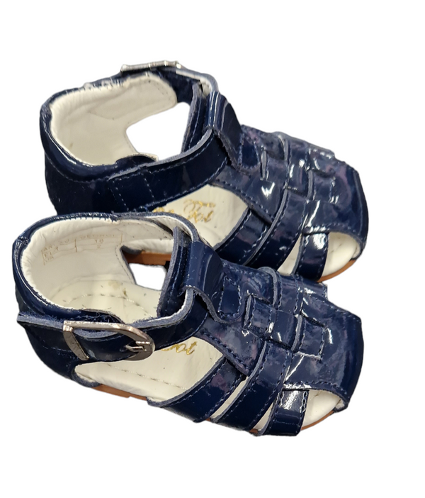 Couche Tot Boys Navy Patent Leather Sandals - George