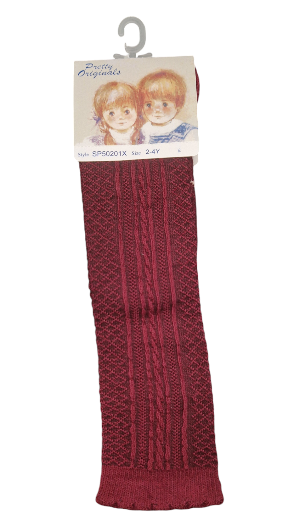 Pretty Originals Burgundy Unisex Knee High Socks SP50201X