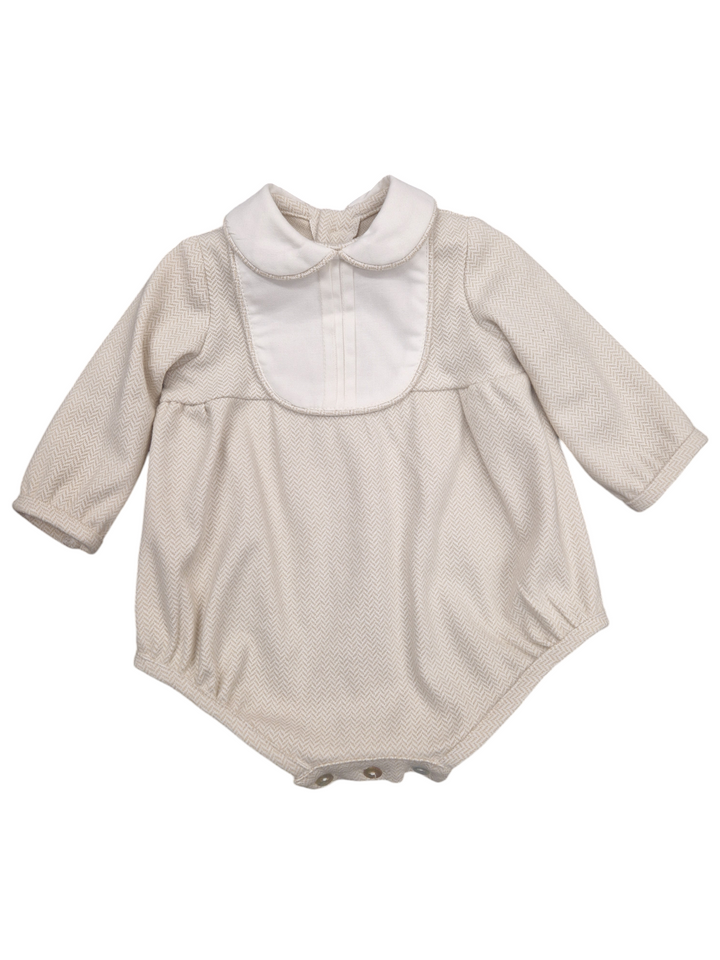 Basmarti Unisex Beige & Ivory Romper - 24903