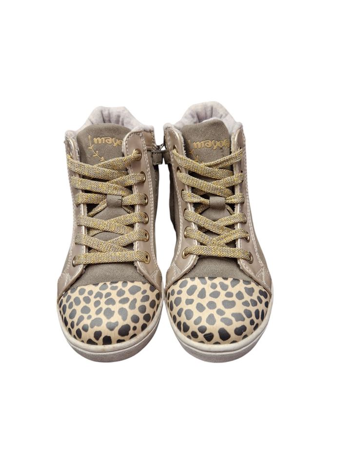 Mayoral Girls High Top Trainers Boots - Taupe
