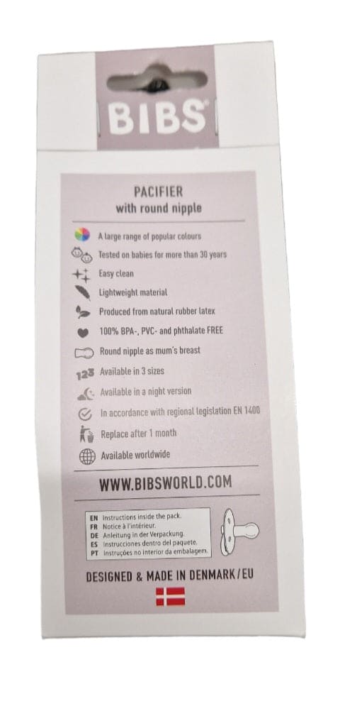 Bibs Colour Collection Pack Of Two Dummies - Blush Pink & Grey