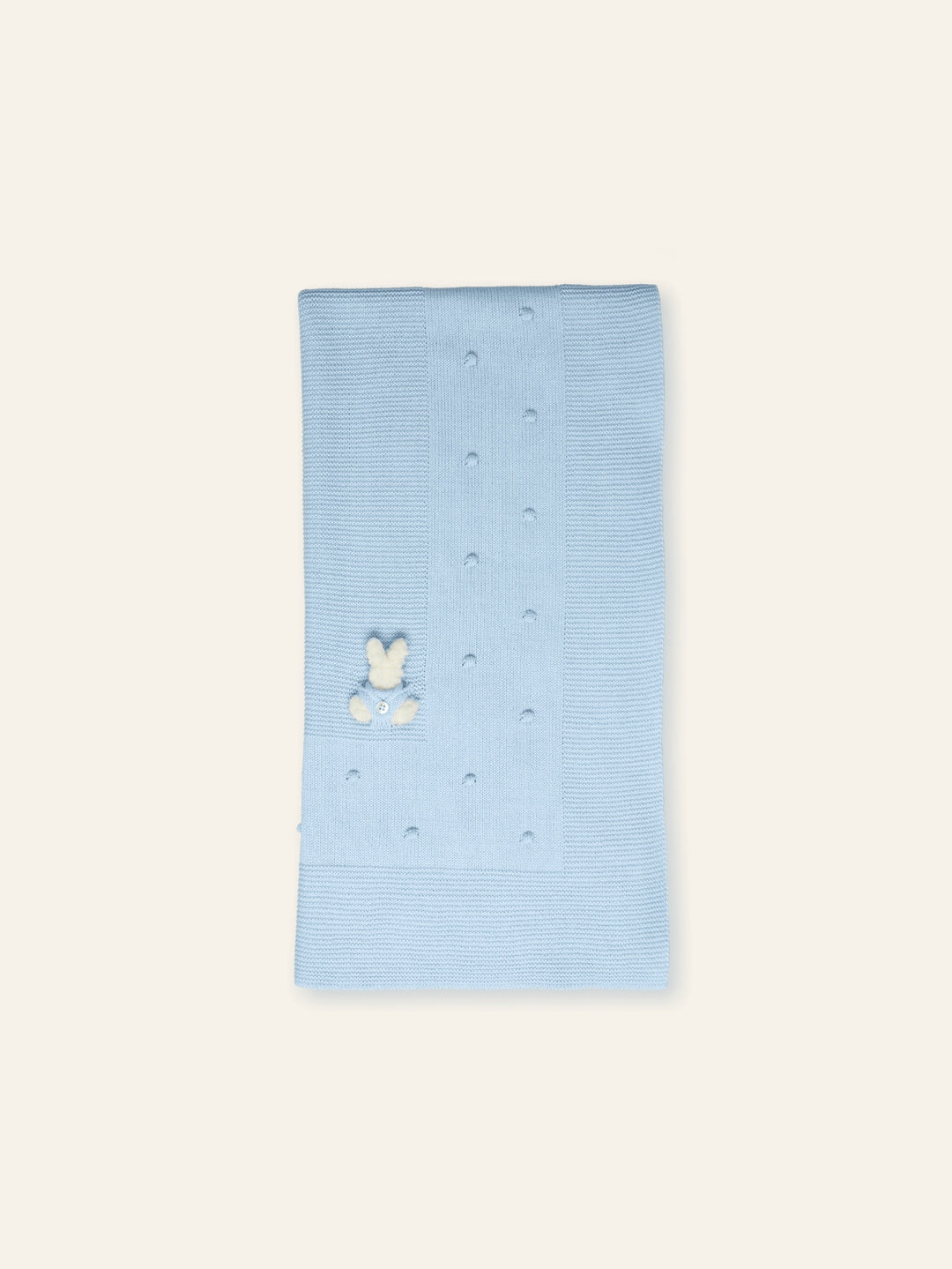Mac ilusion Bunny Rabbit Knitted Shawl - Blanket - Nube - Blue - T0116