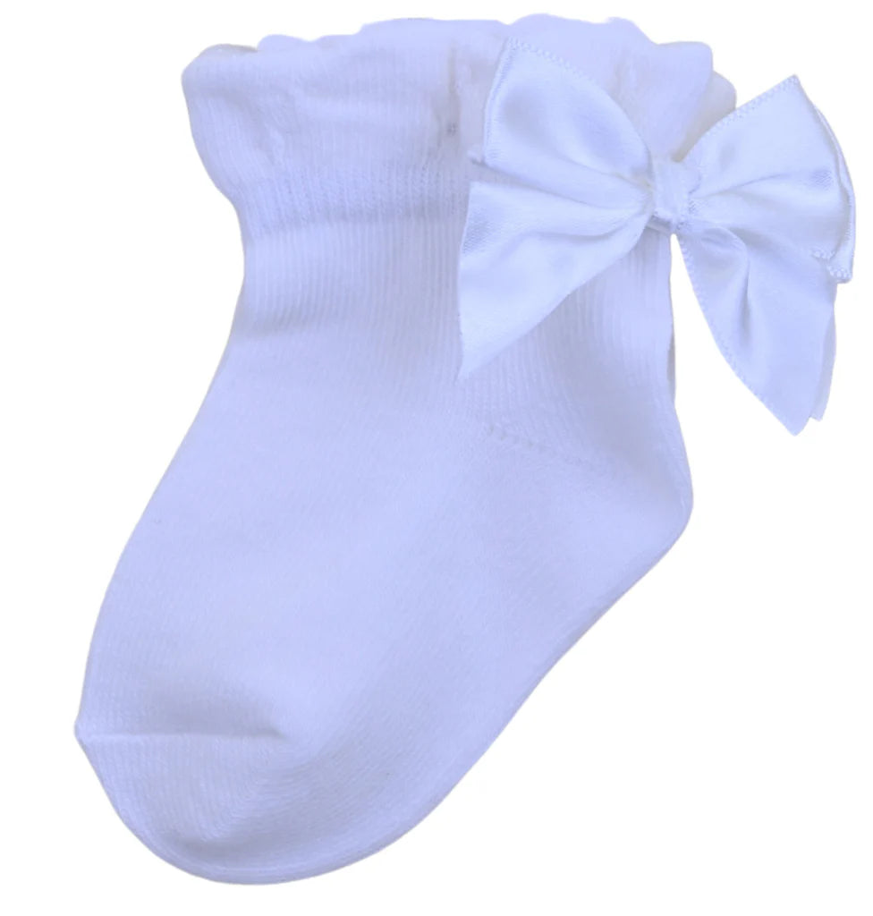 Pex Ribbon Ankle Socks White