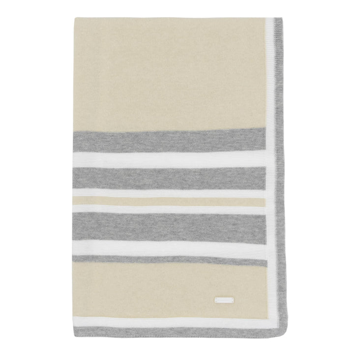 Blues Baby Boys Beige & Grey Knitted Romper - BB2121