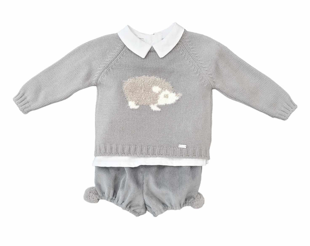 Yoedu 3 Piece Unisex Hedgehog Set Grey