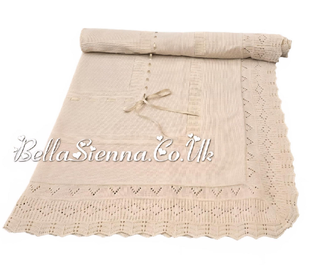 Bella Sienna Biscuit Beige Fine Knitted Luxury Shawls - 2027